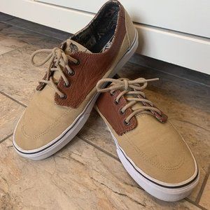Vans Tan Canvas and leather Men's size 10.5